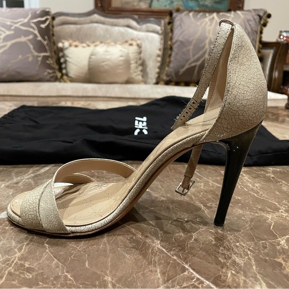 Chanel Vintage Beige Strappy Heels - Picture 13 of 14